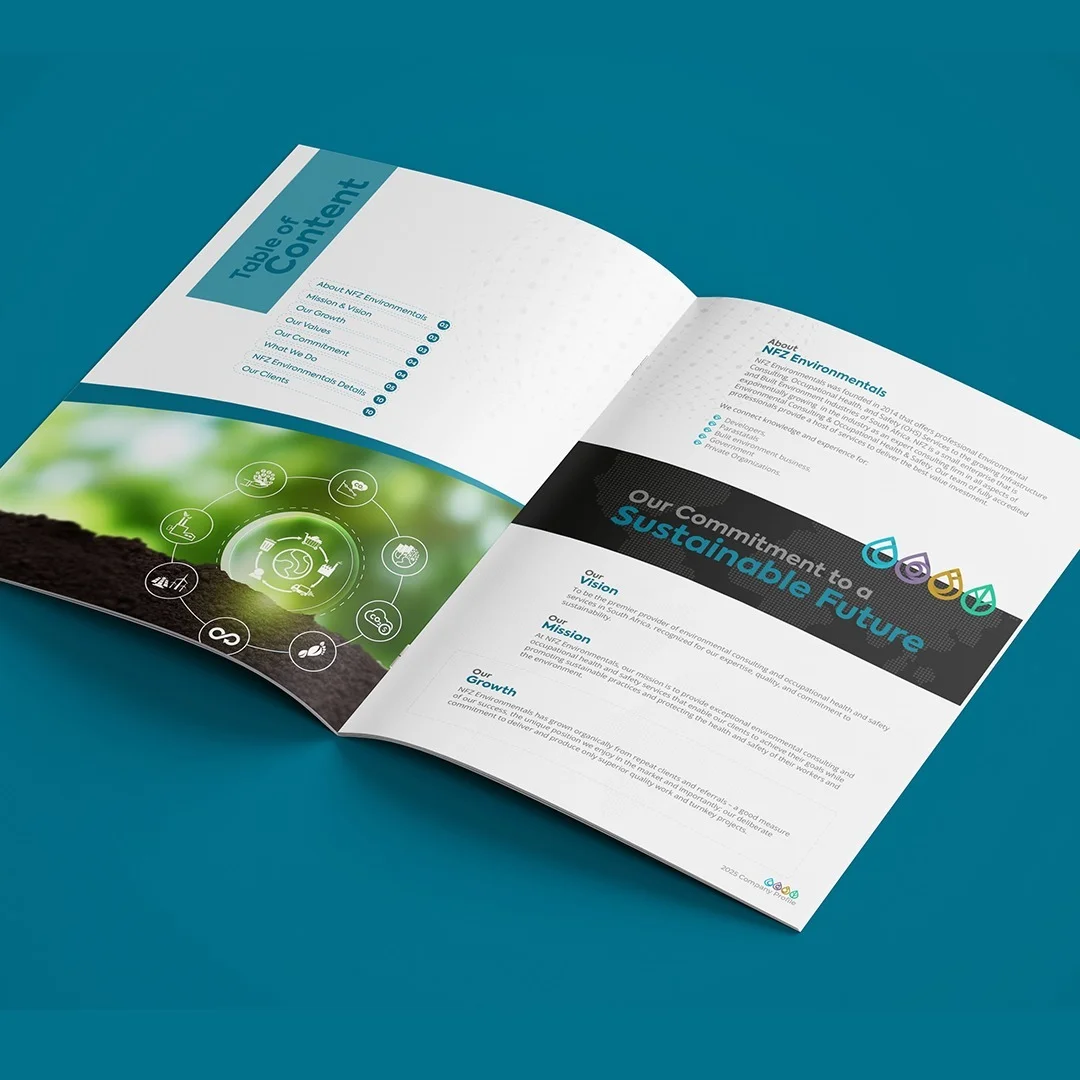Company profile design services portfolio